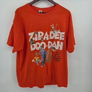 Fruit of the Loom Disney Song Of The South Zip-A-Dee-Doo-Dah Orange Mens XL Rare